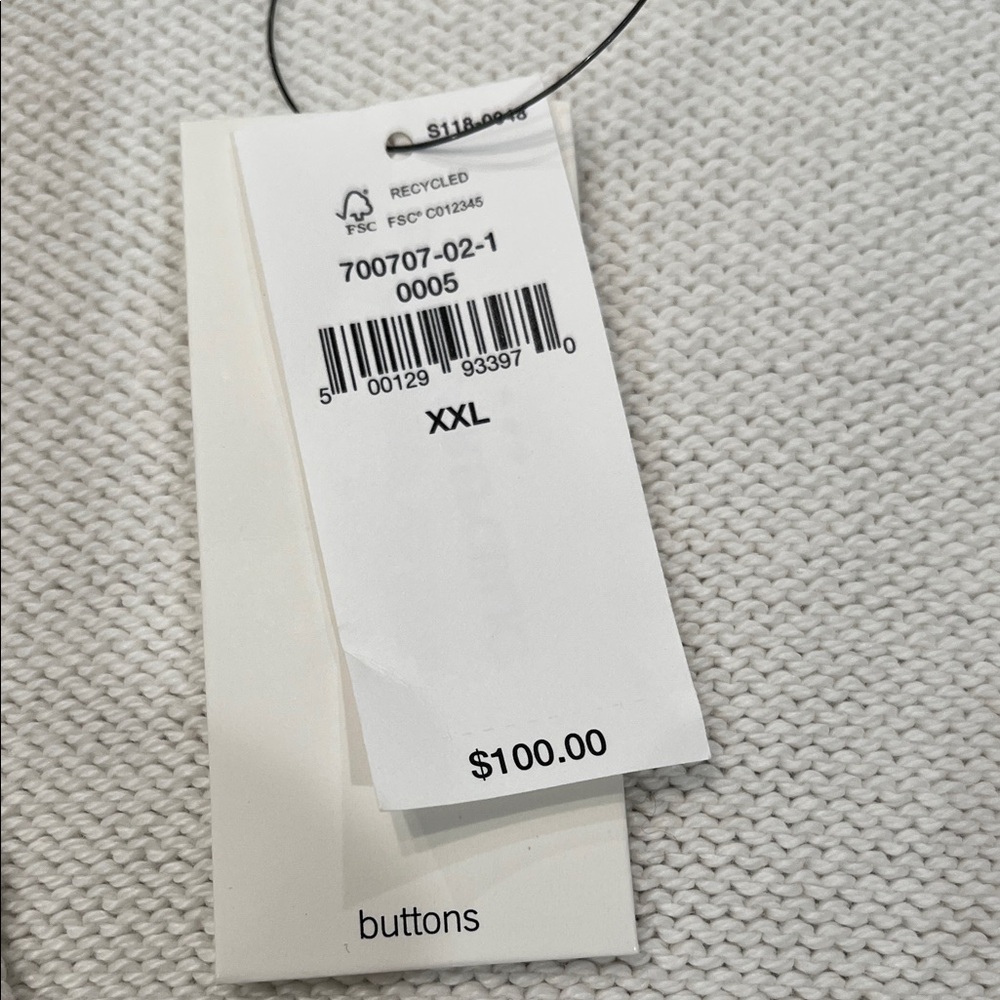Banana Republic Ivory Bell-Sleeve Cardigan Sweater/NWT/XXL - Picture 9 of 15